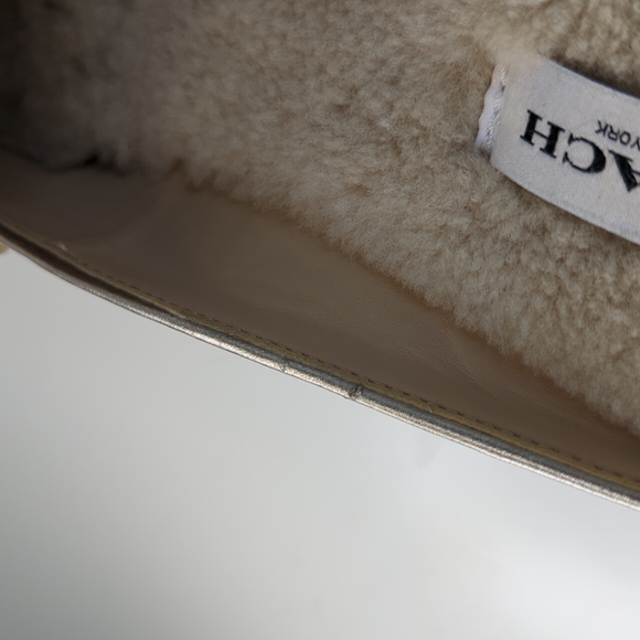 Coach Irene Shearling Mule Size 6 Platinum Champagne - Picture 8 of 11